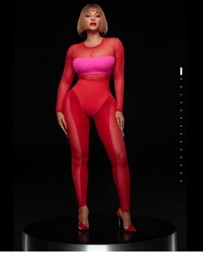 Ivy Park IVY HEART blocked catsuit M